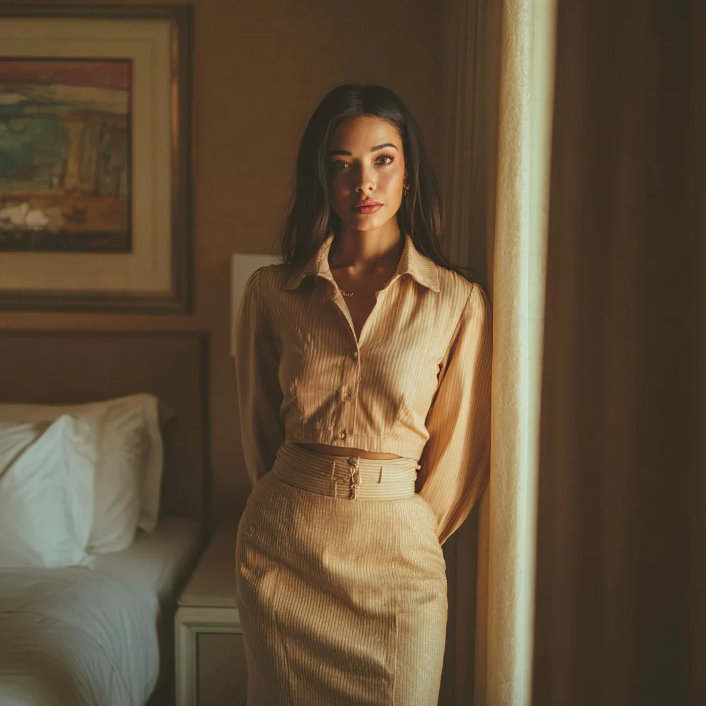 GenesisPorn AI companion lounging in a luxury suite